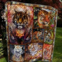 Hunt Tiger Quilt Blanket  Quilt and Home Decor