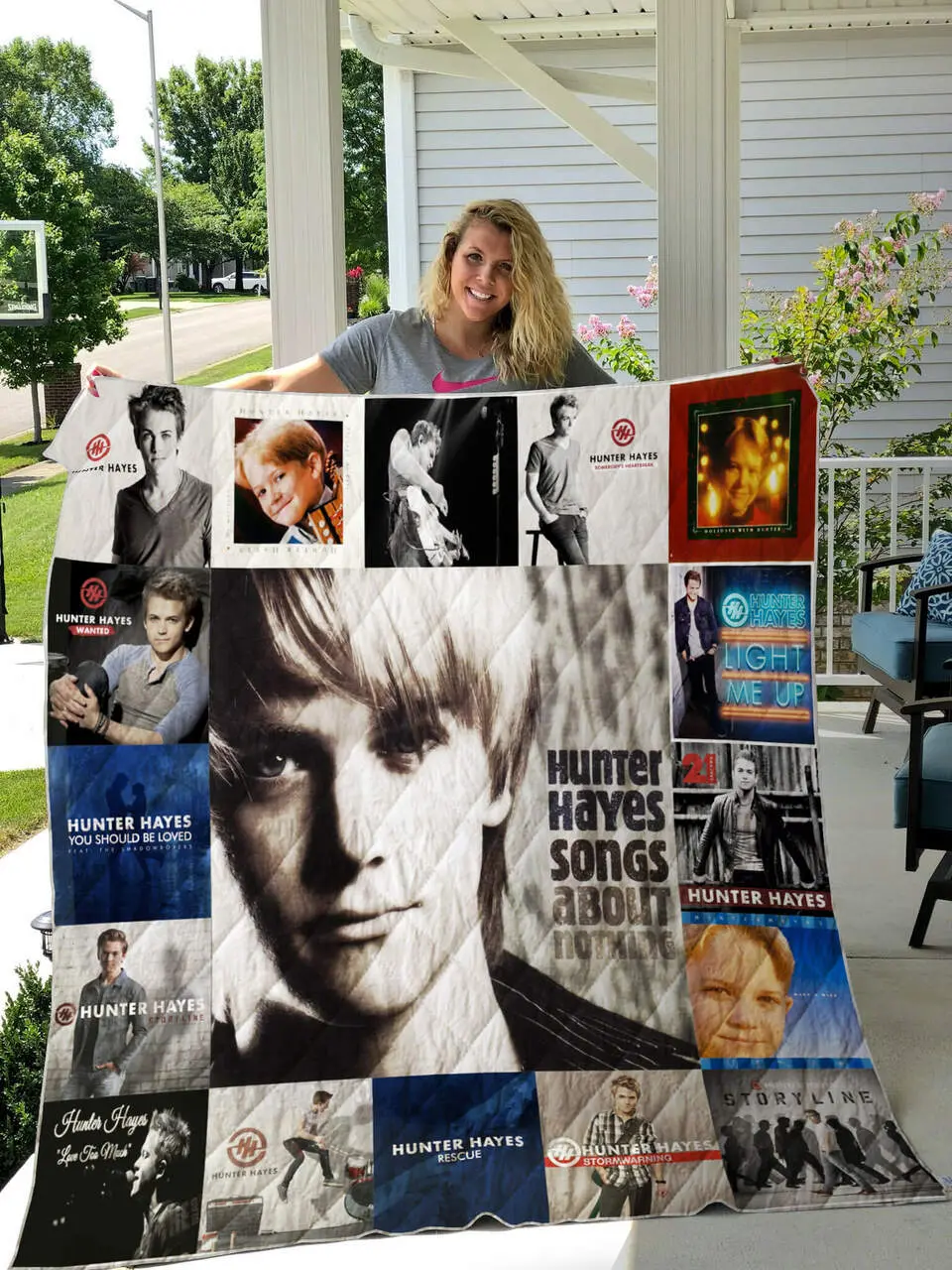 Hunter Hayes Quilt Blanket For Fans Ver 17 and Home Decor