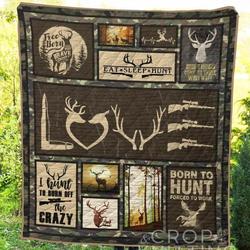 Hunting 9 Blanket Th1307 Quilt and Home Decor