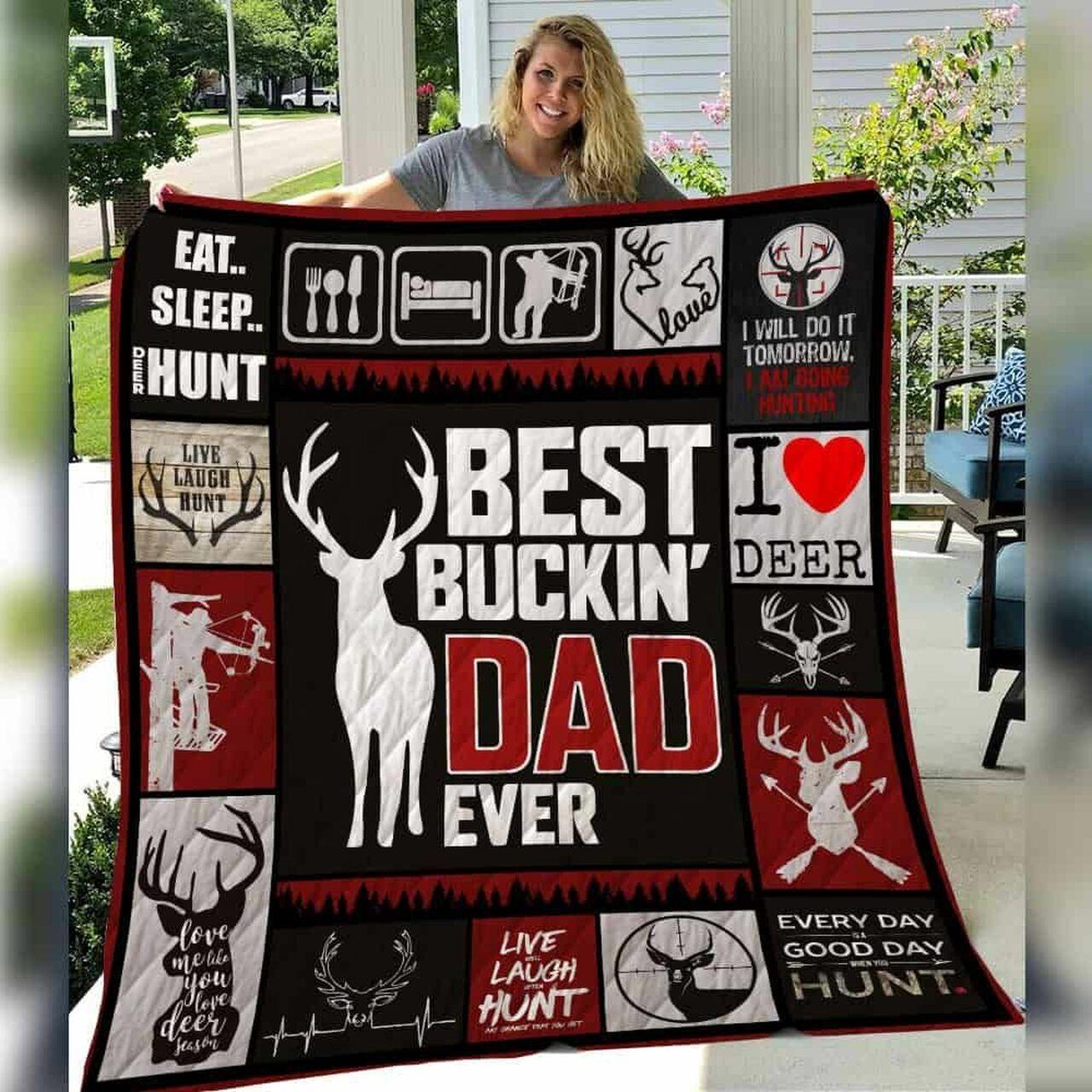 Hunting Dad Cl15100213Mdq Quilt Blanket and Home Decor