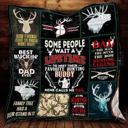 Hunting Dad Cl2100258Mdq Quilt Blanket and Home Decor