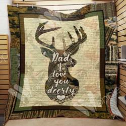 Hunting Dad Quilt Blanket Dhc1102332Td and Home Decor