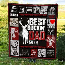 Hunting Dad Quilt Blanket Dhc1102404Td and Home Decor