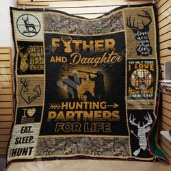 Hunting Dad Quilt Blanket Dhc1102583Td and Home Decor