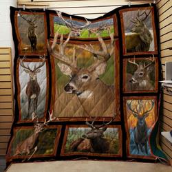 Hunting Deer In The Forest Quilt  Quilt and Home Decor