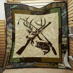 Hunting Fishing Lover Hur Quilt uq and Home Decor