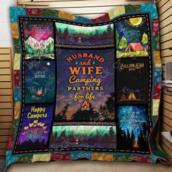 Husband And Wife Camping Partners For Life Ah Quilt Derqwt and Home Decor