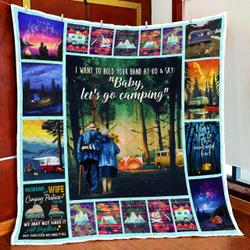 Husband And Wife, Camping Partners For Life Quilt Blanket and Home Decor