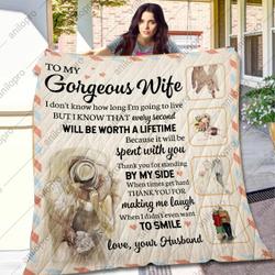 Husband To Wife Thank You Quilt Blanket Dhc040120174Td and Home Decor