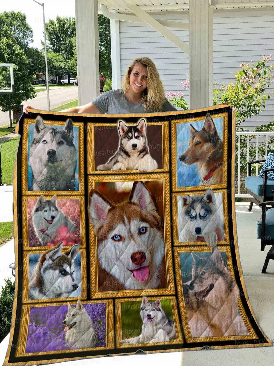 Husky 01 Husky 0211 Quilt Blanket Dhc03011491Dd and Home Decor