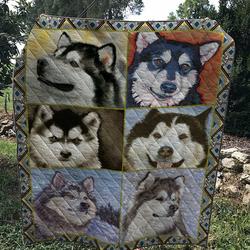 Husky Dog 1 Quilt and Home Decor