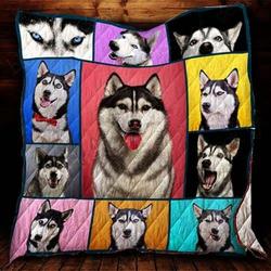 Husky The Colorful Friends Quilt Blanket Dhc0201201363Td and Home Decor