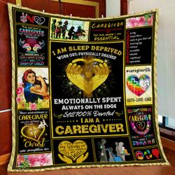 I Am A Caregiver Quilt Blanket and Home Decor