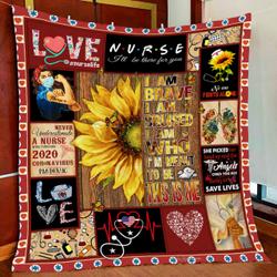 I Am A Nurse Quilt Blanket and Home Decor