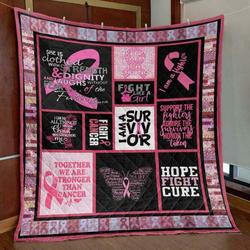 I Am A Survivor Quilt Blanket No96  Quilt and Home Decor