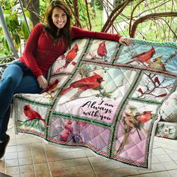 I Am Always With You Cardinal Quilt Blanket Dhc020120201Td and Home Decor