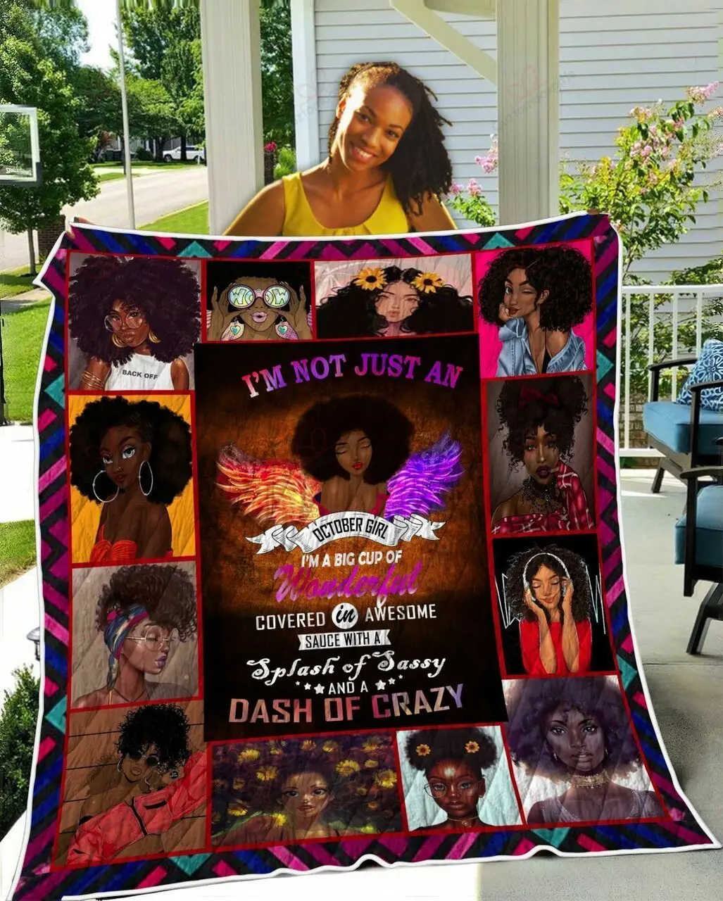 I Am Not Just An October Girl TH2309264CL Quilt Blanket and Home Decor