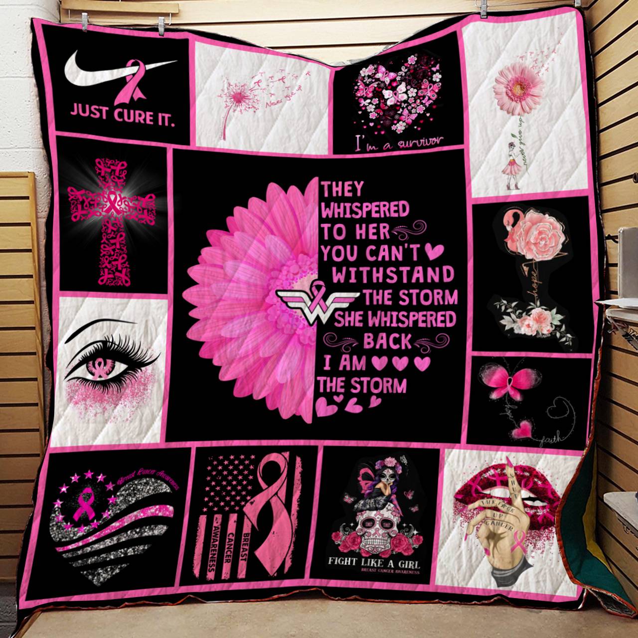 I Am The Storm Breast Cancer Survivor Quilt Bt and Home Decor