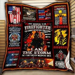 I Am The Storm Firefighter Ah Quilt Derqjx and Home Decor