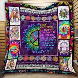 I Am The Storm Hippie Girl Ah Quilt Derqjn and Home Decor