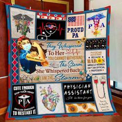 I Am The Storm Physician Assistant Quilt Blanket and Home Decor