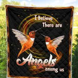 I Believe There Are Angels Hummingbird Quilt Blanket Dhc020120185Td and Home Decor