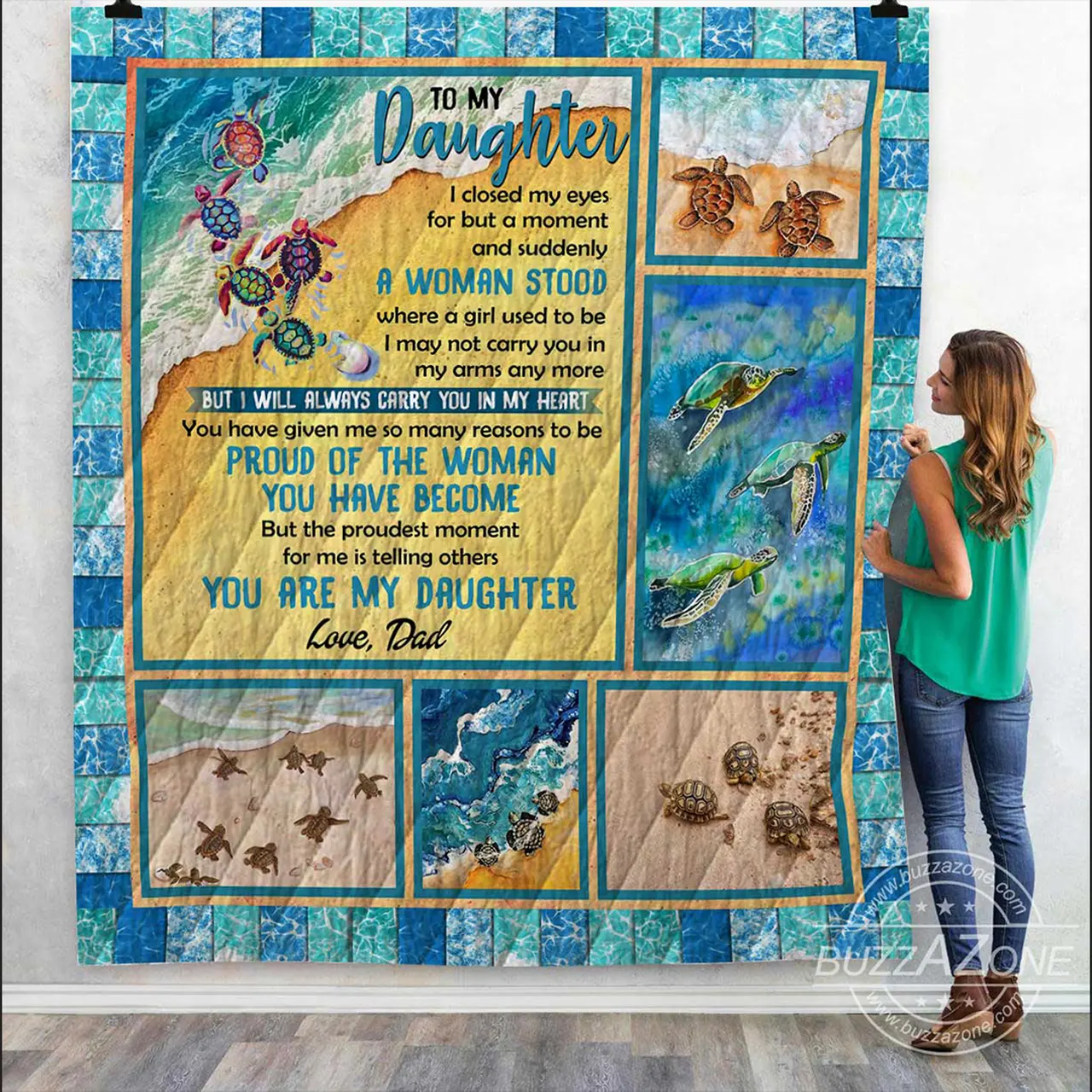 I Closed My Eyes Turtle Quilt Nh and Home Decor