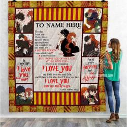 I Found The One Whom My Soul Loves Harry Potter Personalized Quilt Bt and Home Decor
