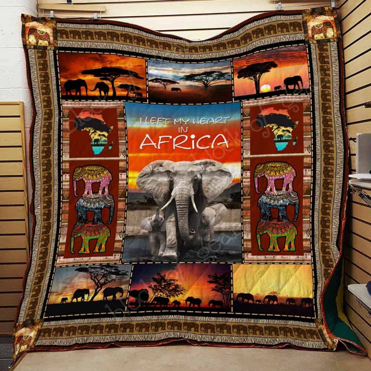 I Left My Heart In Africa Cl2100270Mdq Quilt Blanket and Home Decor