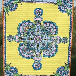 I Love Bees Blanket Th0207 Quilt and Home Decor