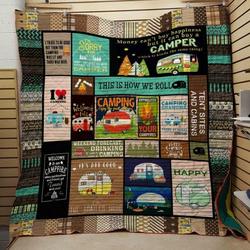 I Love Camping Quilt and Home Decor