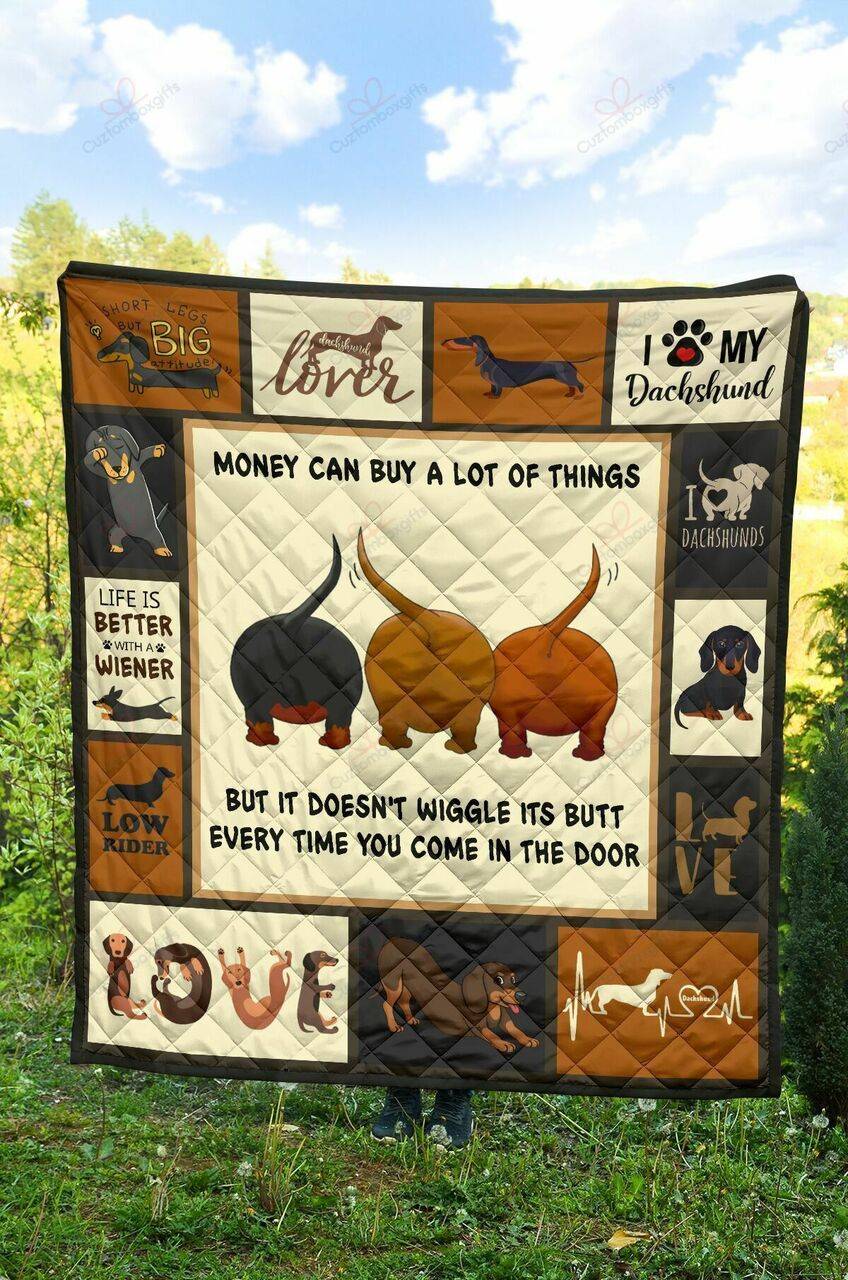 I Love Dachshund DD06100186CL Quilt Blanket and Home Decor