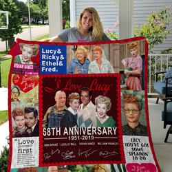 I Love Lucy Quilt Blanket 02      and Home Decor