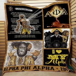 I Love My Alpha- Alpha Phi Alpha Quilt and Home Decor