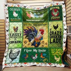 I Love My Chickens- You Are My Sunshine Blanket TH0907 Quilt and Home Decor