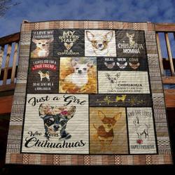 I Love My Chihuahua Pkd200682 Quilt Blanket and Home Decor