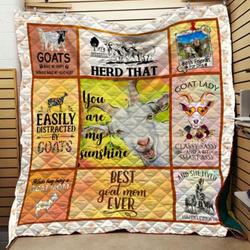 I Love My Goats- You Are My Sunshine Quilt Blanket  Quilt and Home Decor
