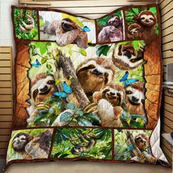 I Love Sloth Quilt -Tt12-1408  Quilt and Home Decor