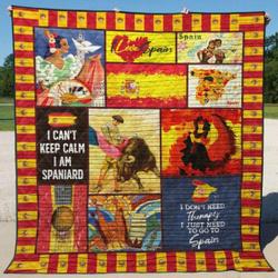I Love Spain Quilt Blanket  Quilt and Home Decor