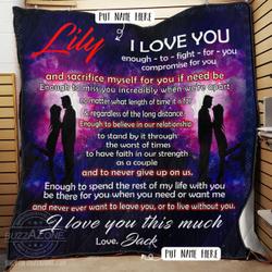 I Love You Enough To Fight For You Personalized Quilt Bt and Home Decor