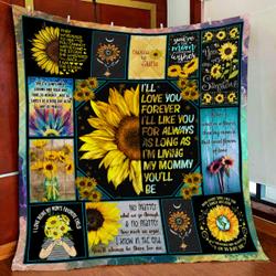 I Love You Mommy Quilt Blanket and Home Decor