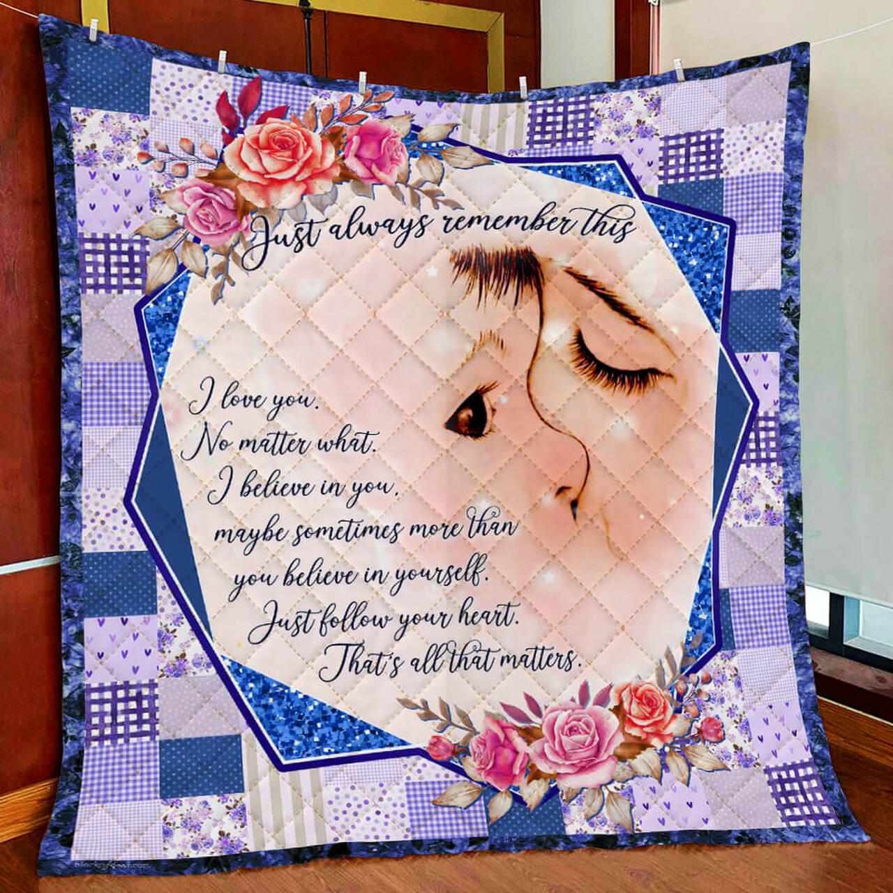 I Love You No Matter What Quilt Blanket and Home Decor