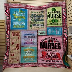 I Nurse Support Mu Cruising Addicion Quilt and Home Decor