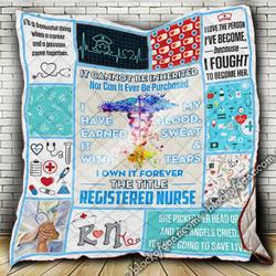 I Own It Forever The Title Registered Nurse Quilt  and Home Decor
