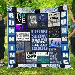 I Run Slow So I Can Make Everyone Else Look Good Quilt Blanket  Hothot 310320 and Home Decor