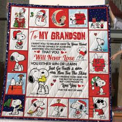 I Want You To Believe Snoopy Quilt Nh and Home Decor