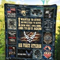 I Wanted To Serve I Volunteered To Serve Air Force Veteran Quilts 1 Blanket Dhc090120743Td and Home Decor