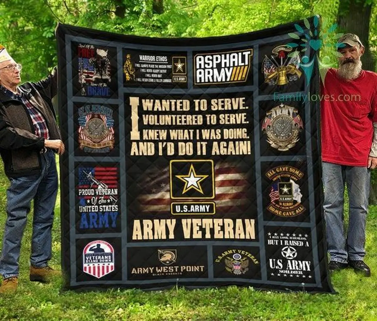 I Wanted To Serve I Volunteered To Serve Army Quilts Blanket Dhc090120744Td and Home Decor