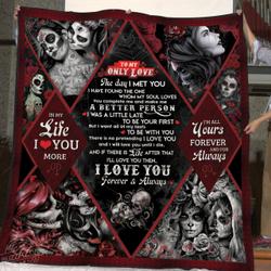 I Was A Little Late To Be Your First Skull Lgbt Ver Female Bt Quilt and Home Decor