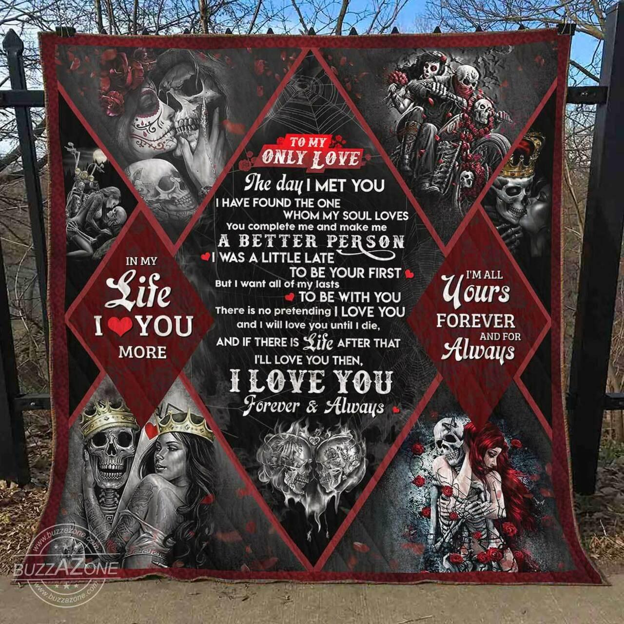 I Was A Little Late To Be Your First Skull Qh Quilt and Home Decor